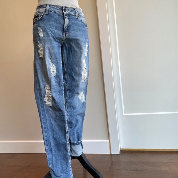 Ellus Originals Medium Blue straight Ripped Jeans - Picture 1 of 7